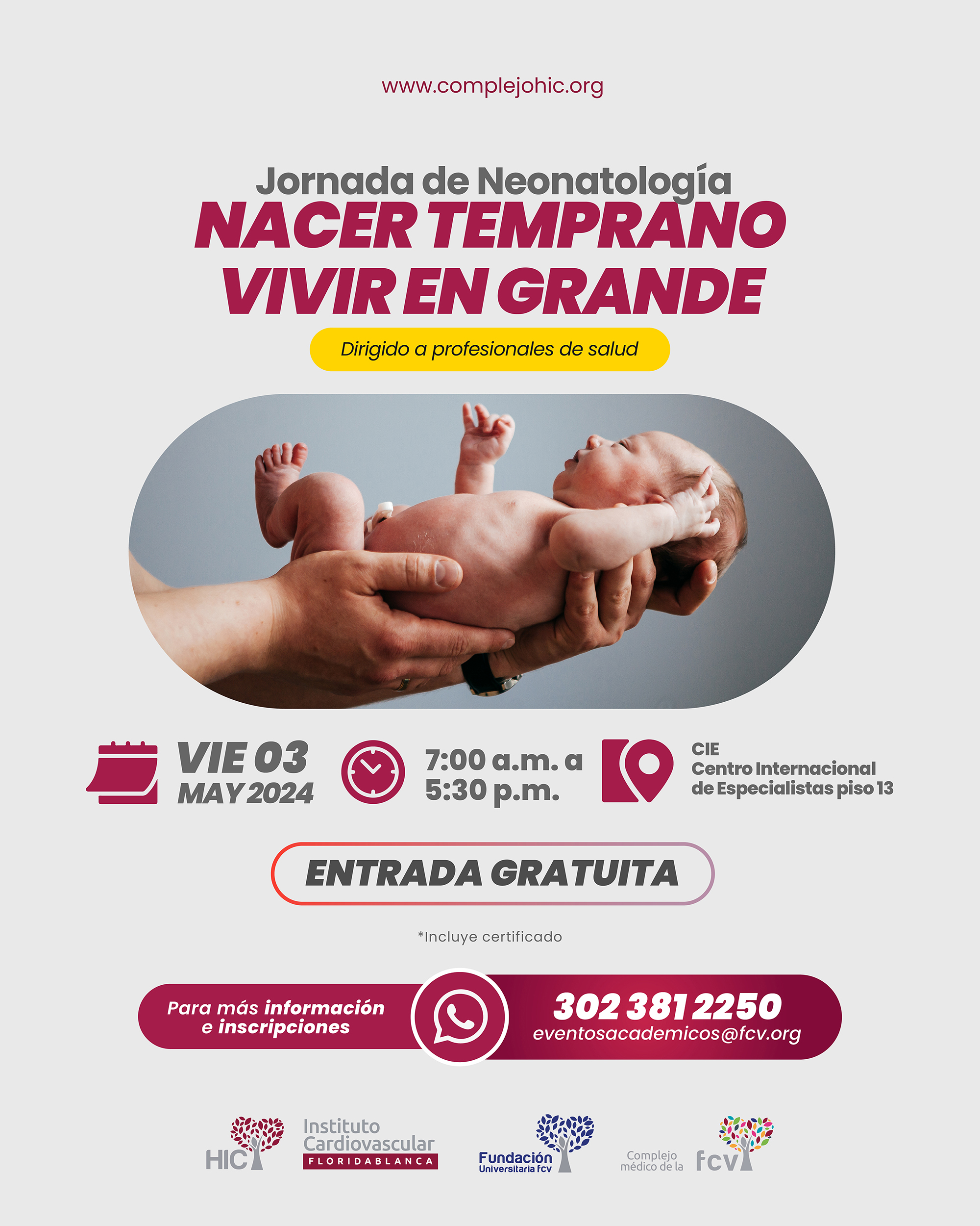 Jornada de Neonatología nacer temprano vivir en grande